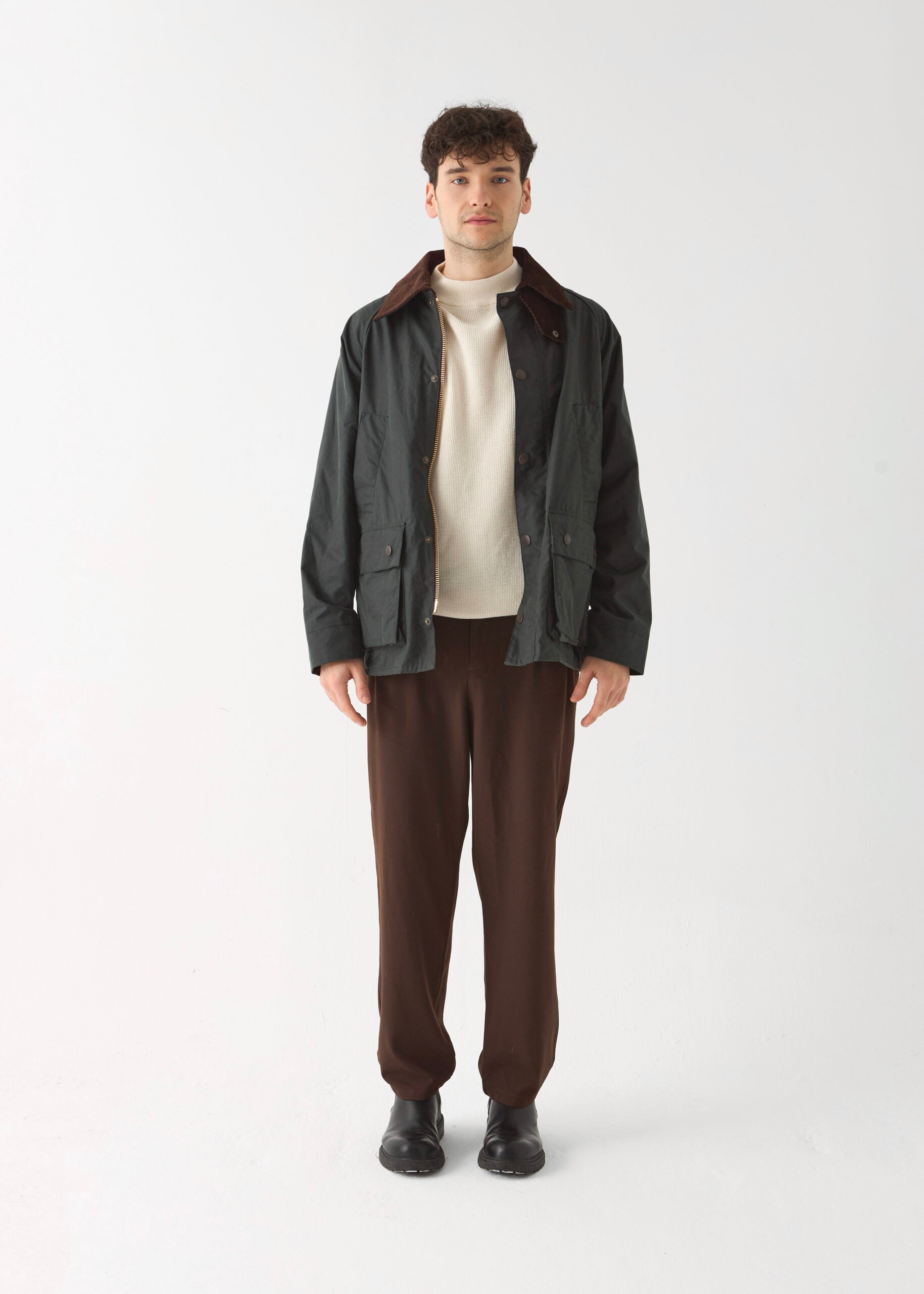Men's Barn Wax Jacket — Sage Green