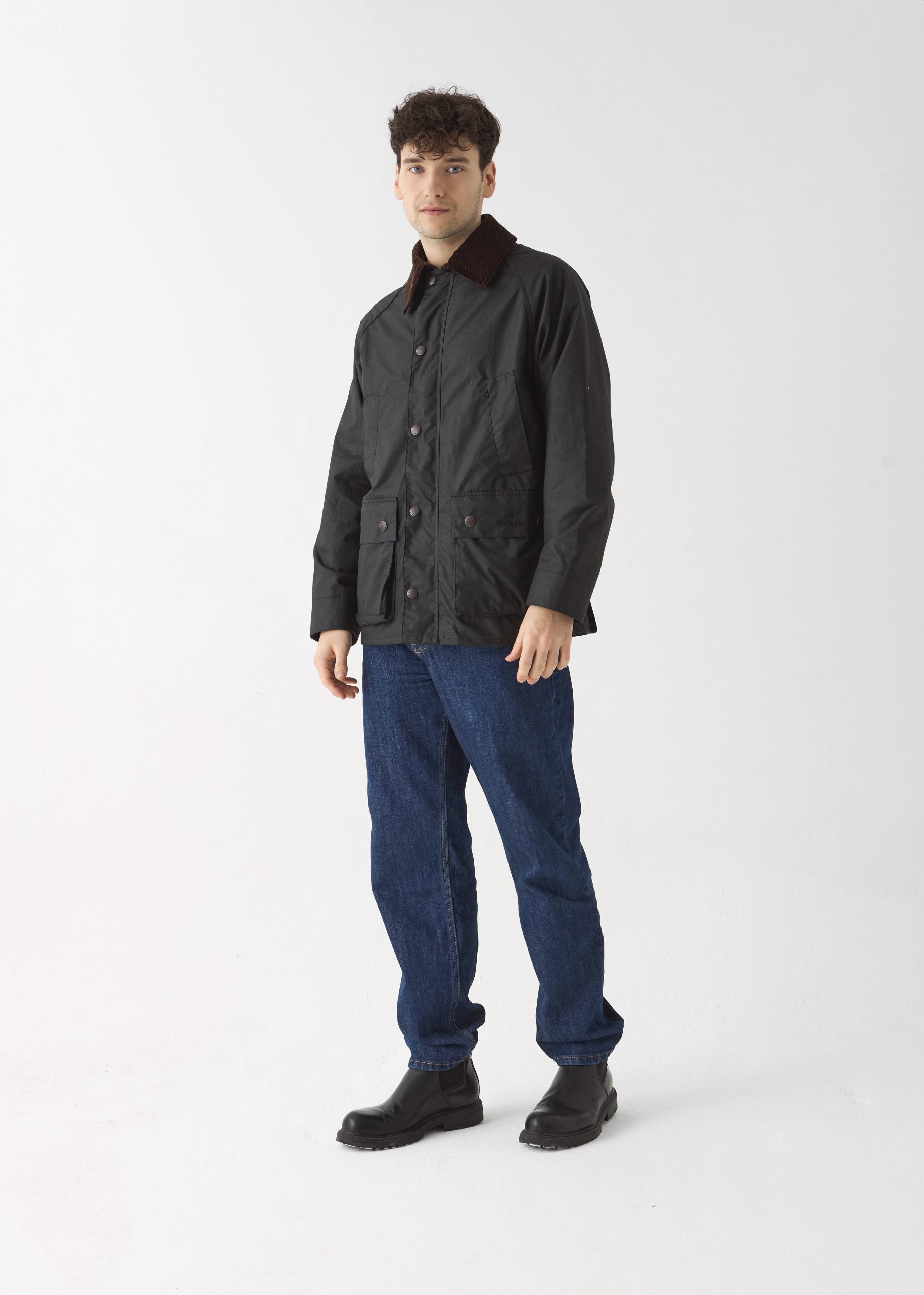 Men's Barn Wax Jacket — Black