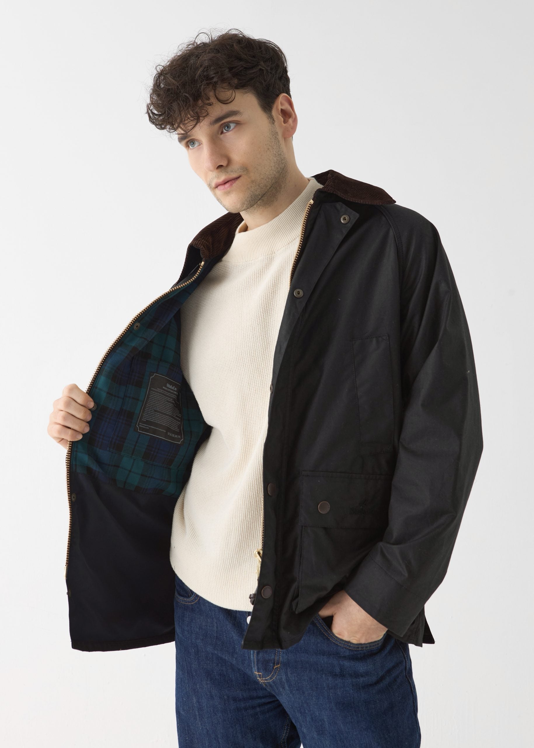 Men's Barn Wax Jacket — Black