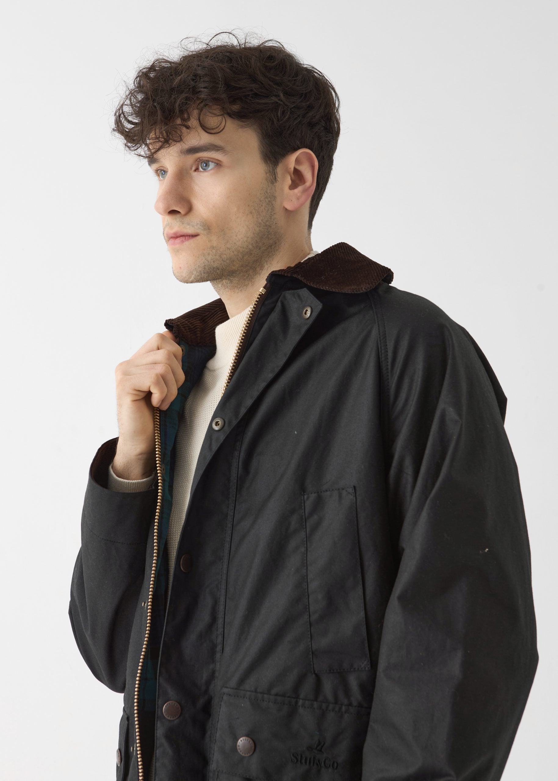 Men's Barn Wax Jacket — Black