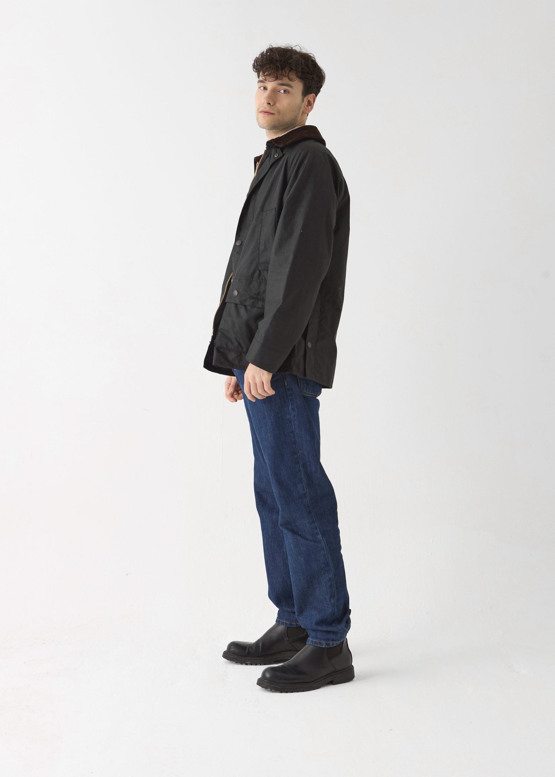 Men's Barn Wax Jacket — Black