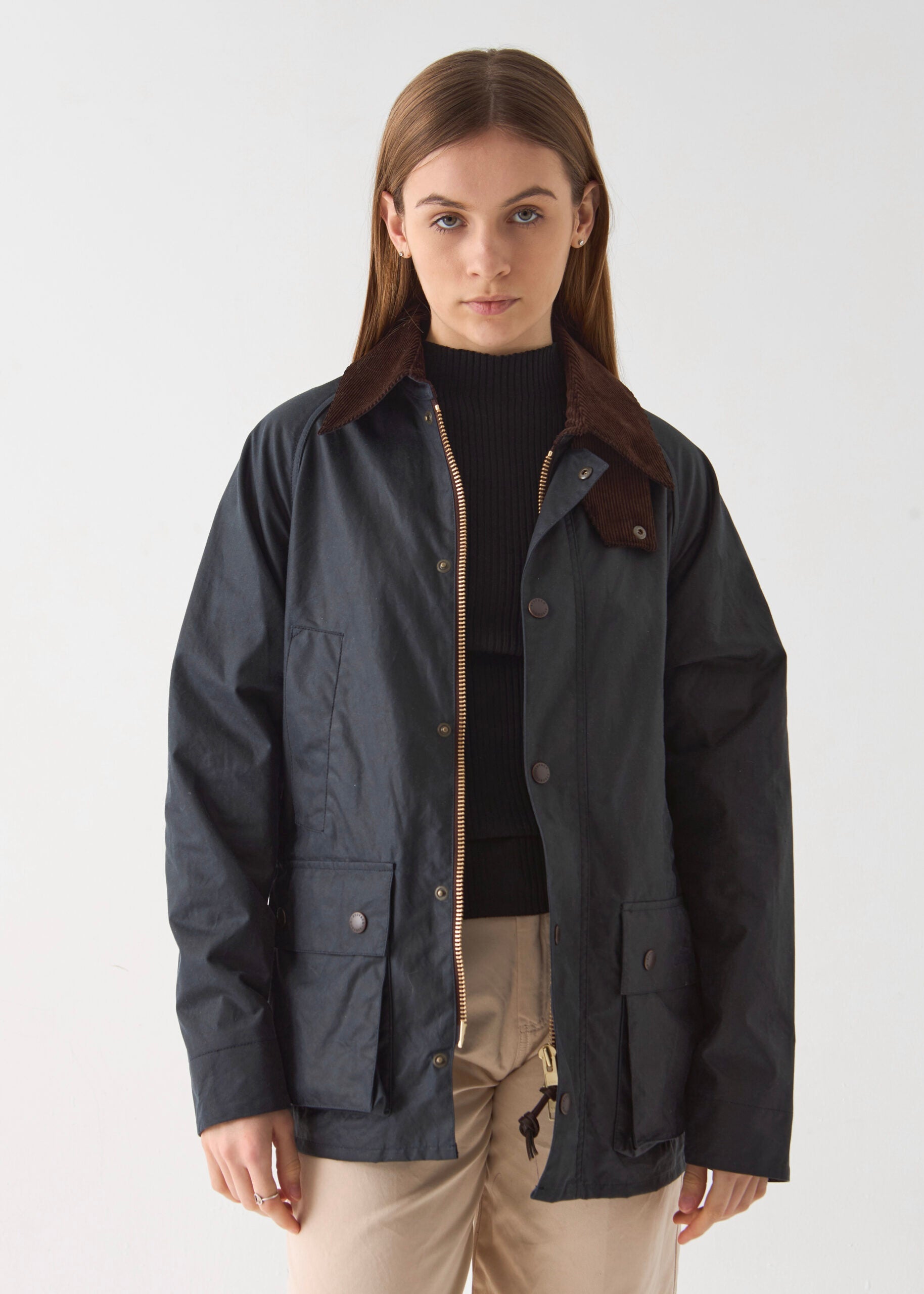 Women's Barn Wax Jacket — Navy