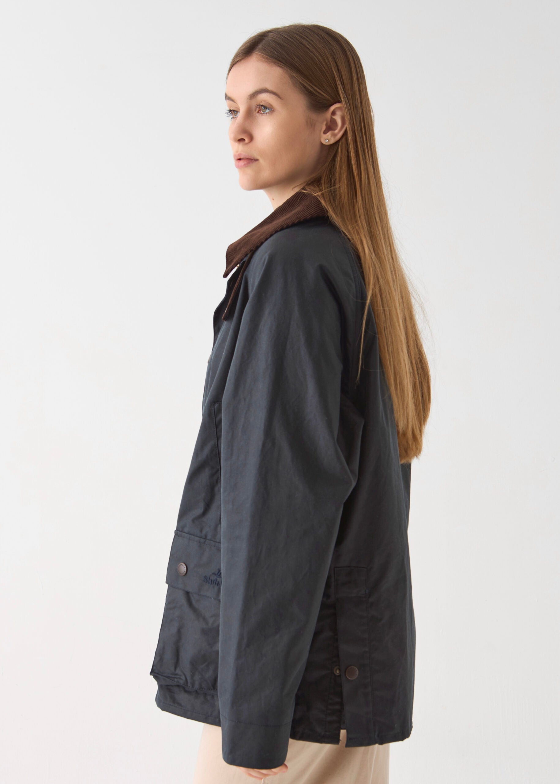 Women's Barn Wax Jacket — Navy