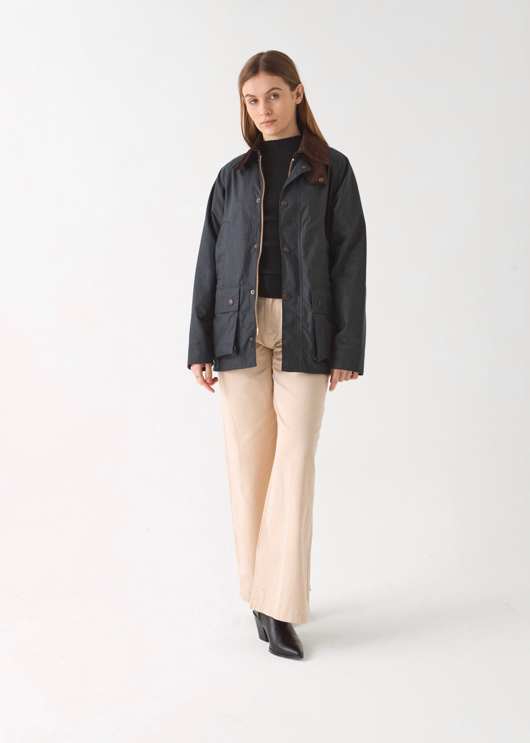 Women's Barn Wax Jacket — Navy