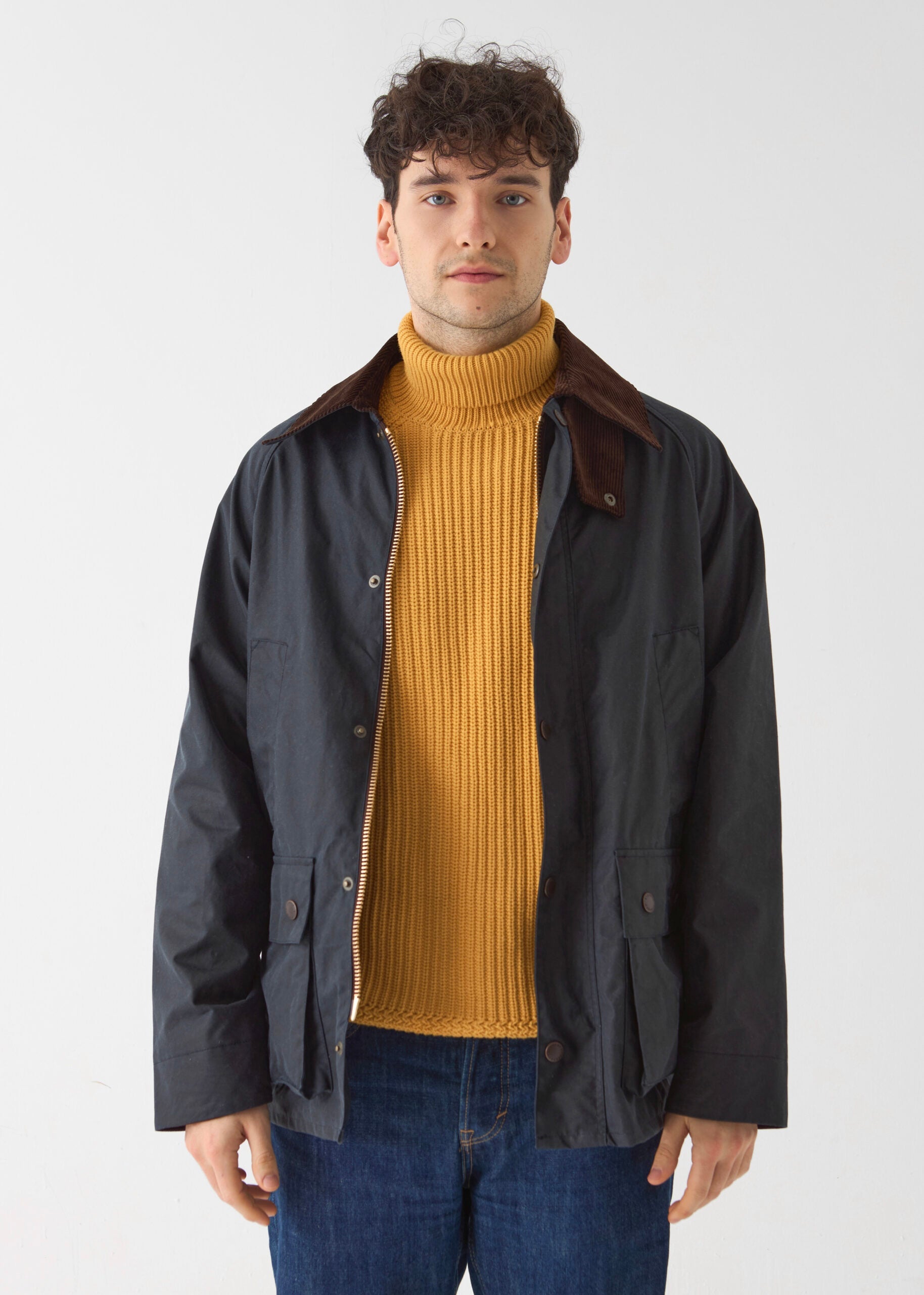 Men's Barn Wax Jacket — Navy