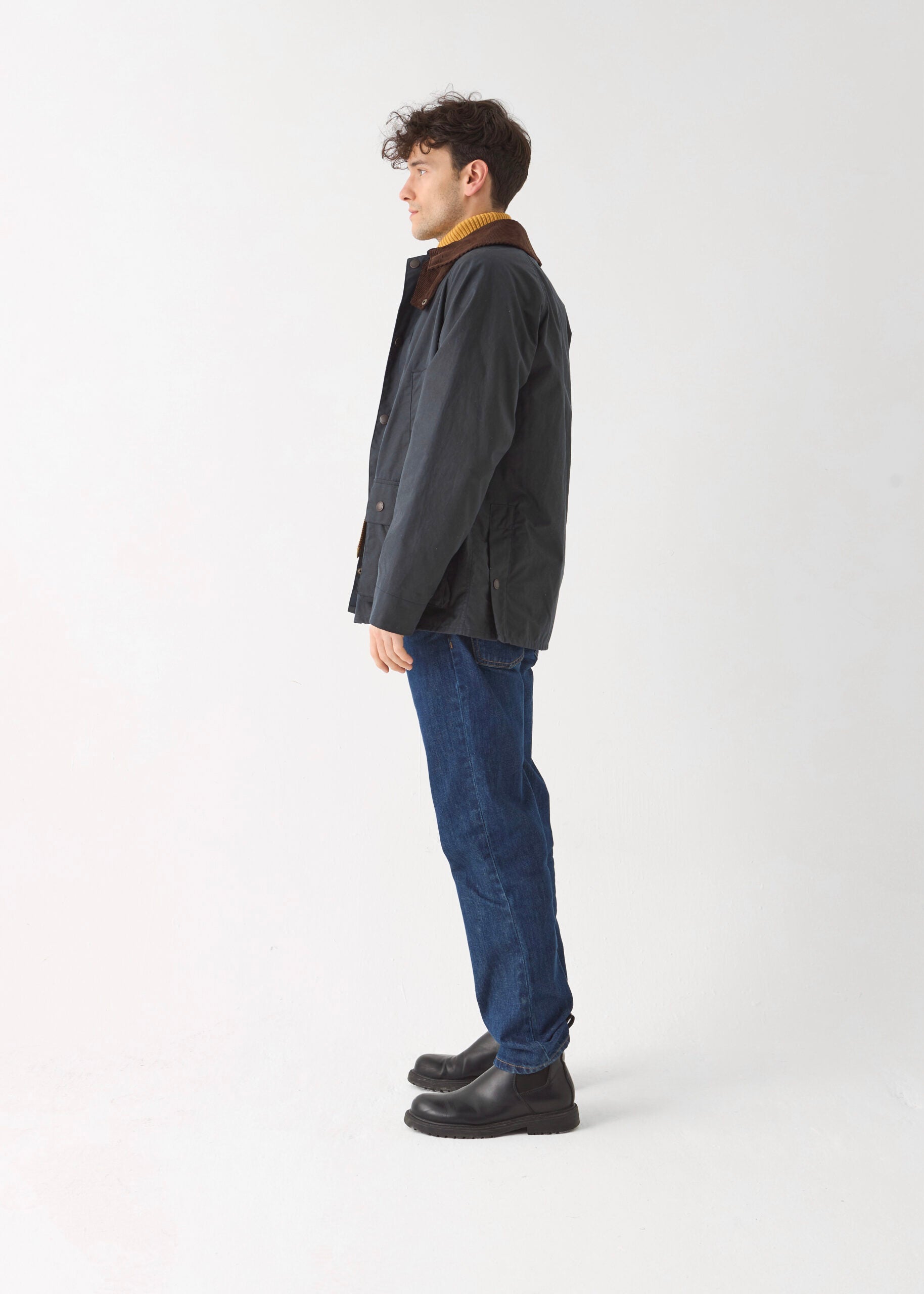 Men's Barn Wax Jacket — Navy