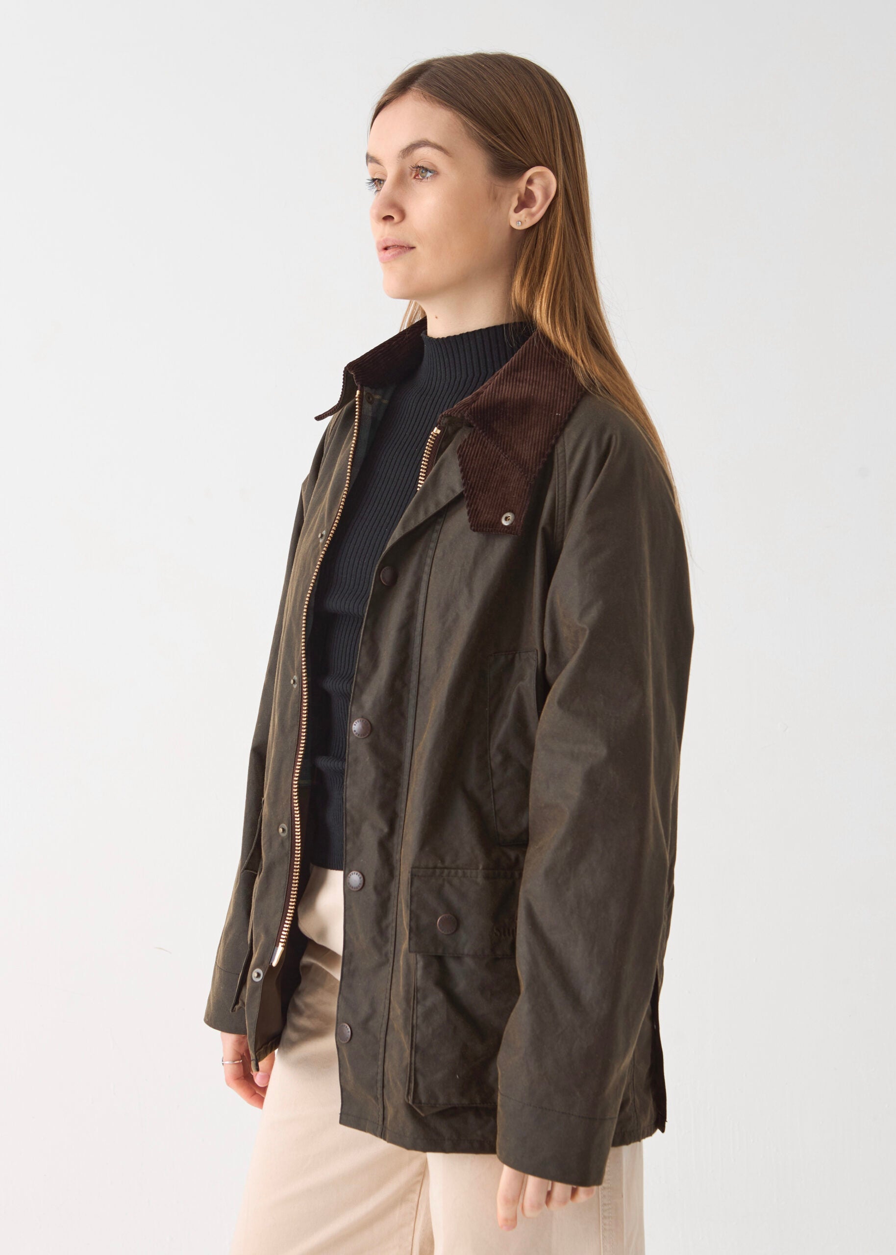 Women's Barn Wax Jacket — Olive