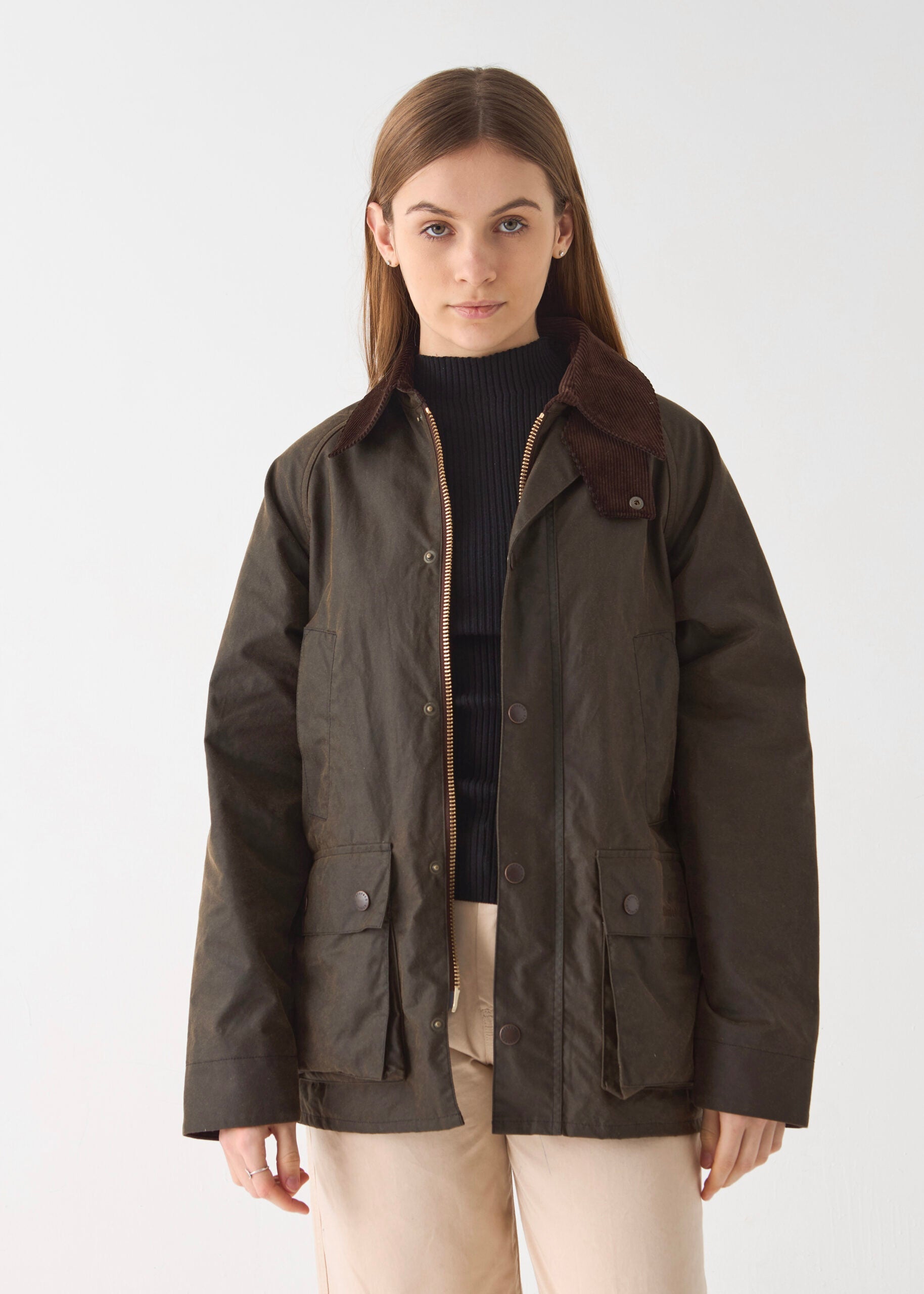 Women's Barn Wax Jacket — Olive