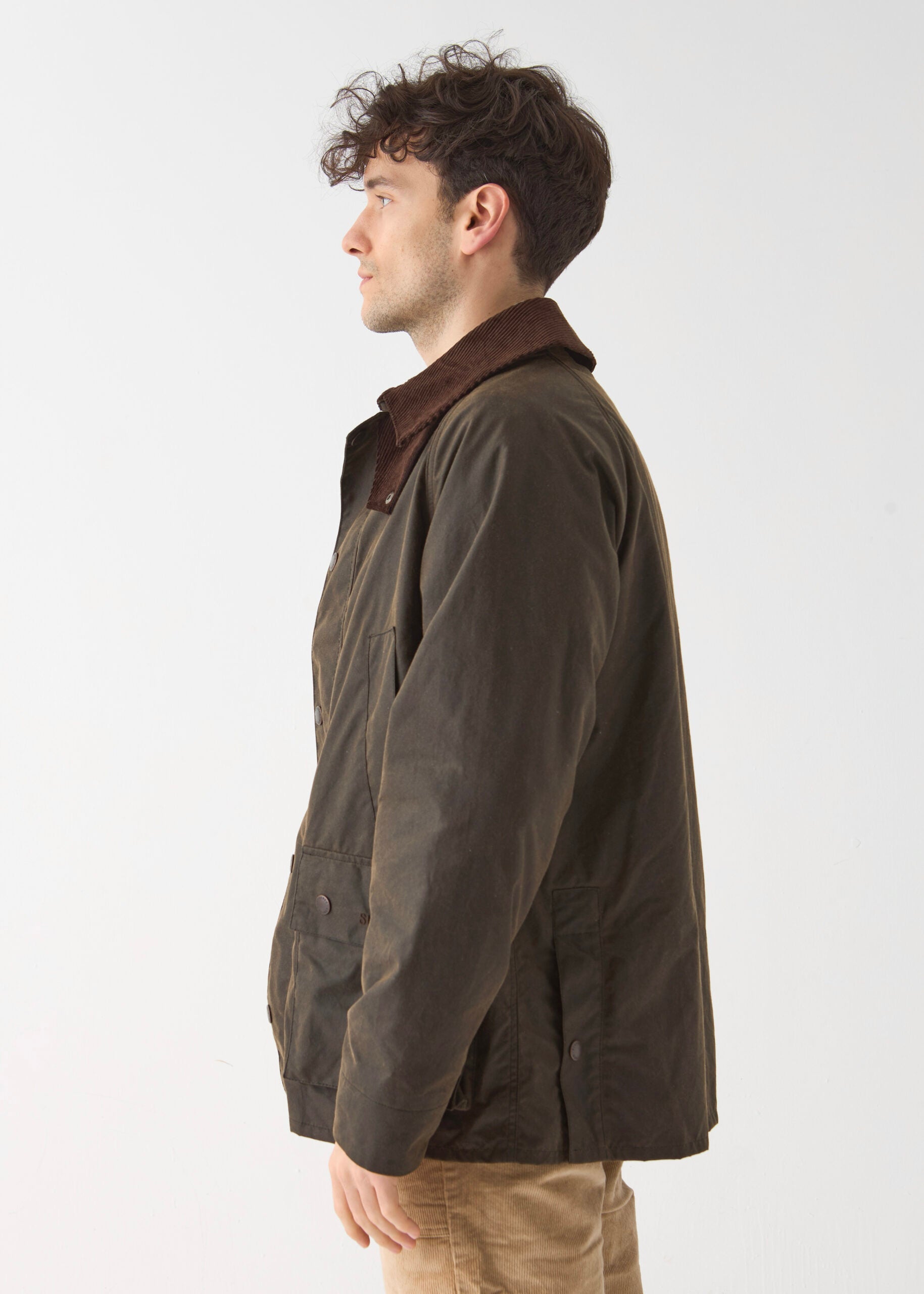 Men's Barn Wax Jacket — Olive