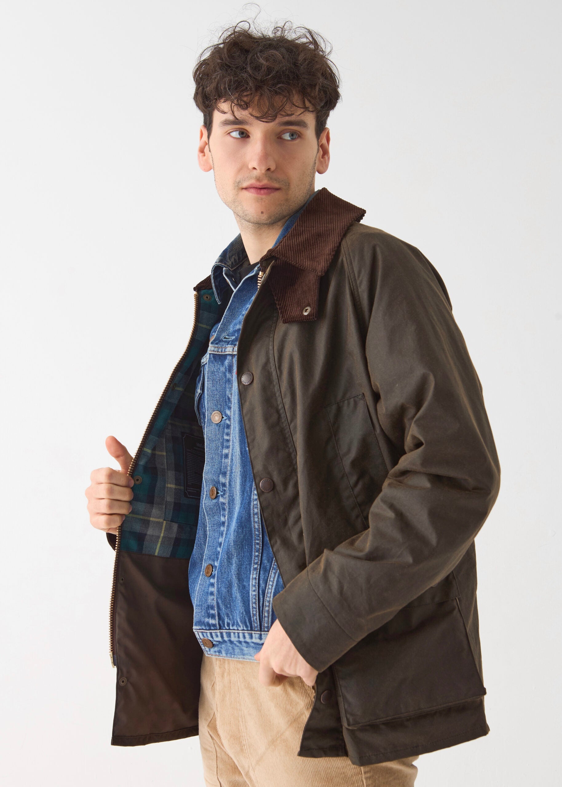 Men's Barn Wax Jacket — Olive