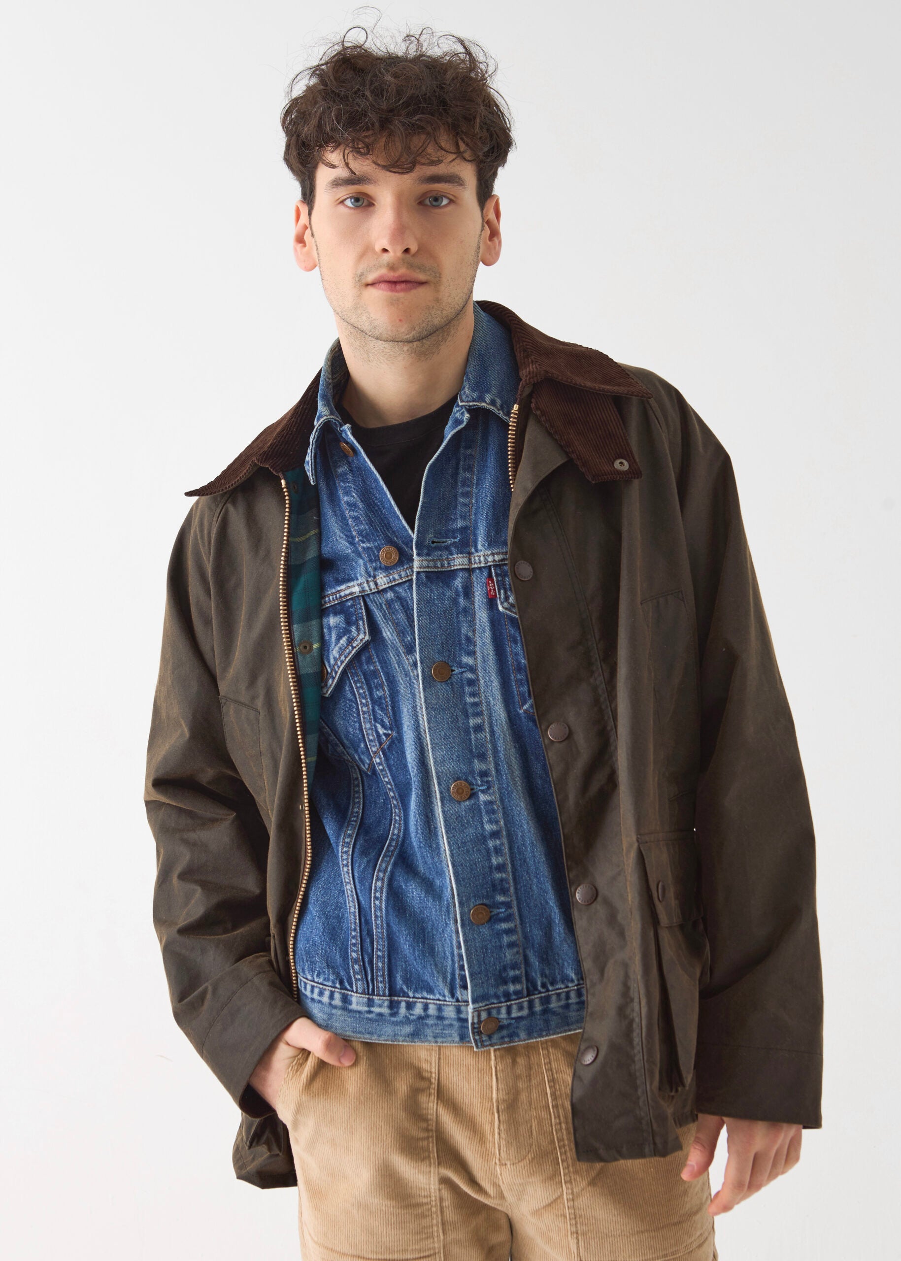 Men's Barn Wax Jacket — Olive