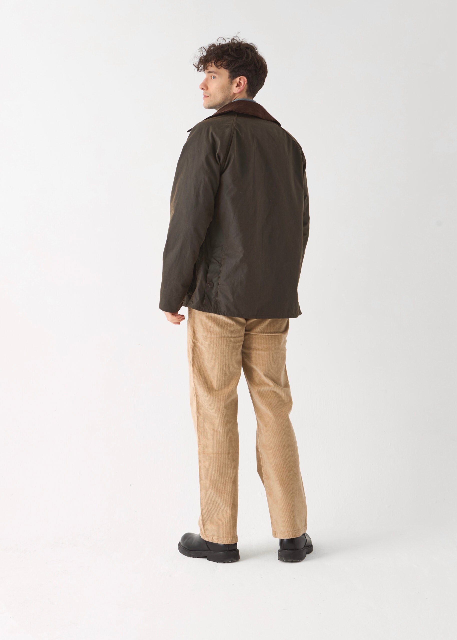 Men's Barn Wax Jacket — Olive
