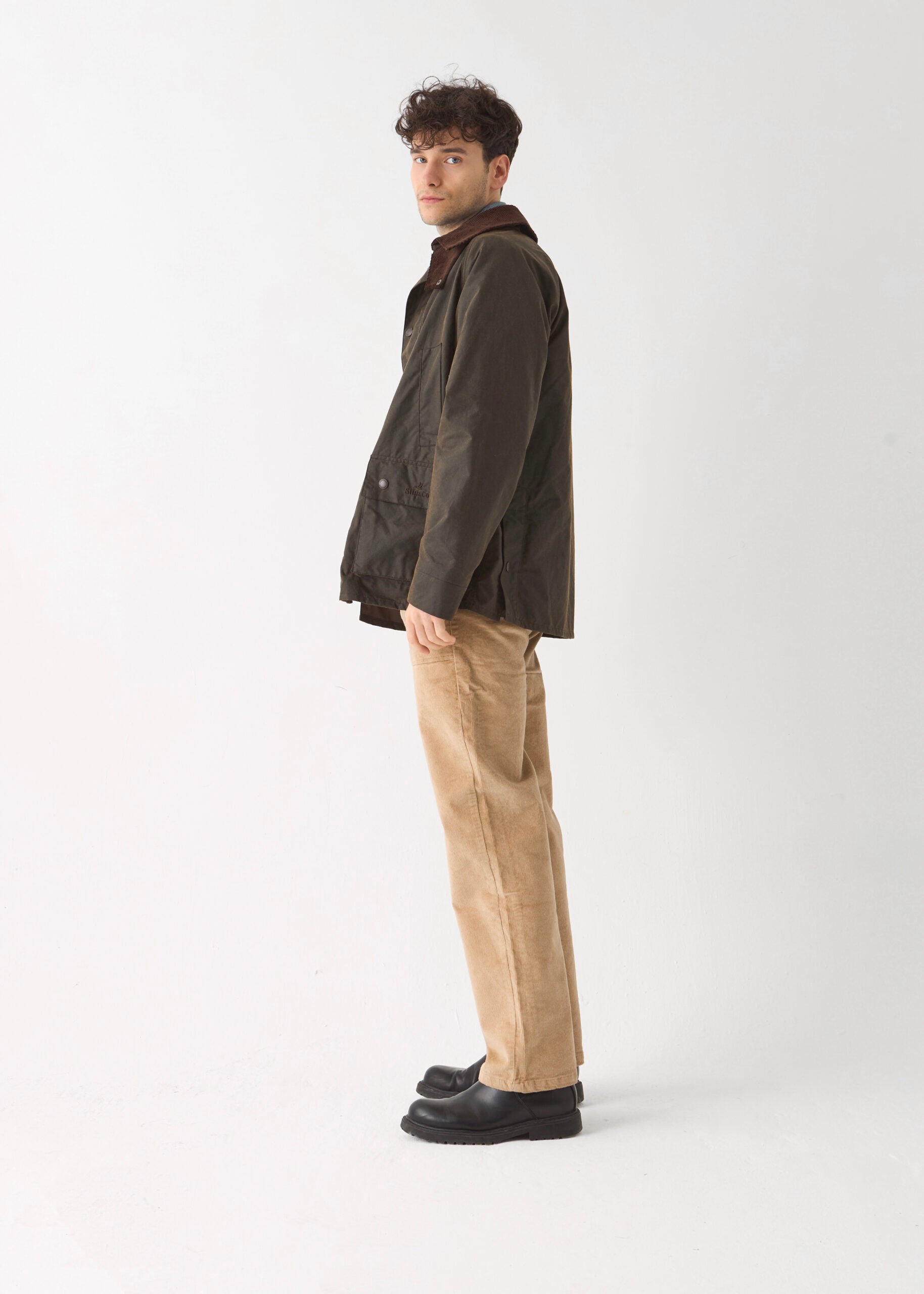 Men's Barn Wax Jacket — Olive