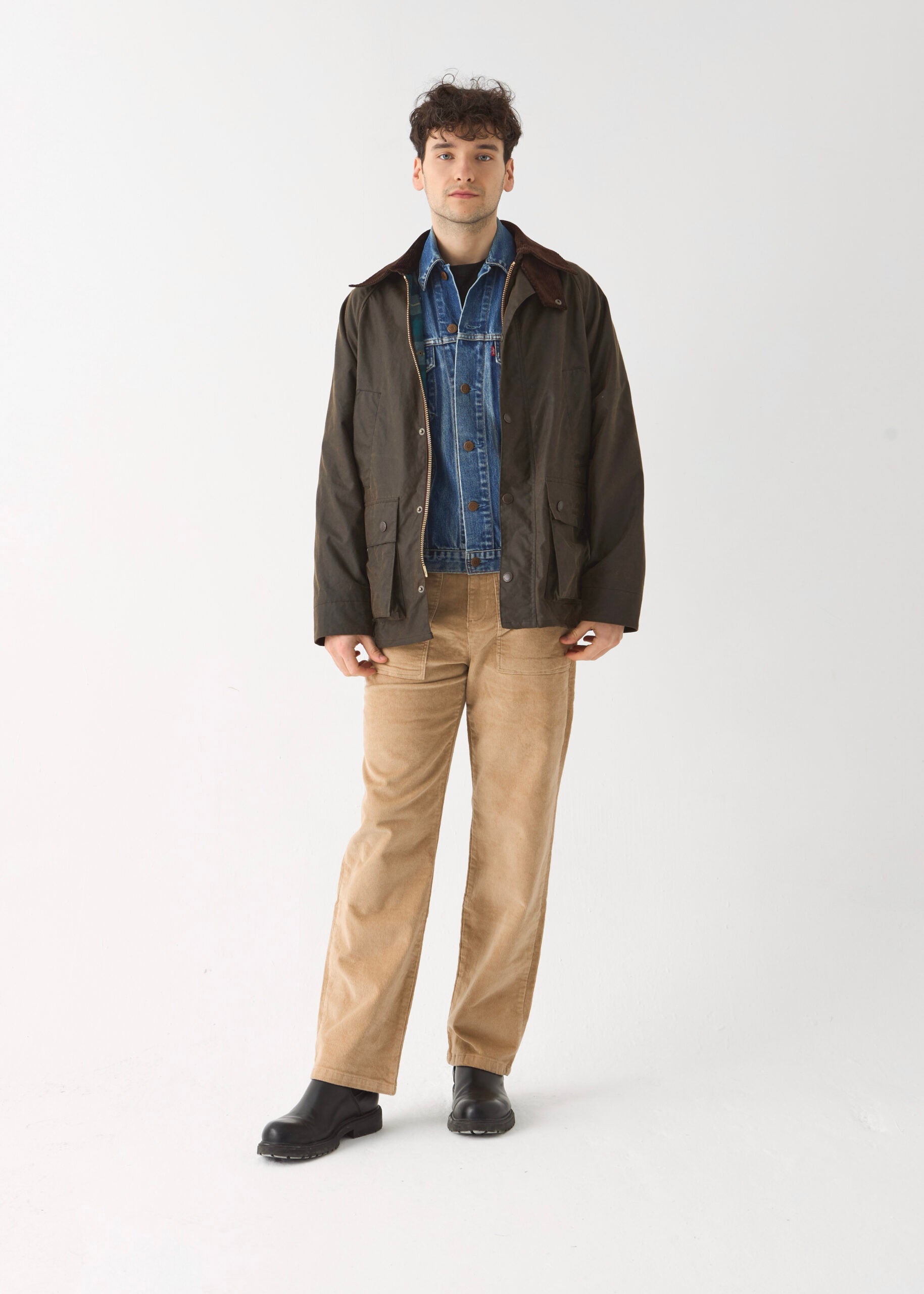 Men's Barn Wax Jacket — Olive