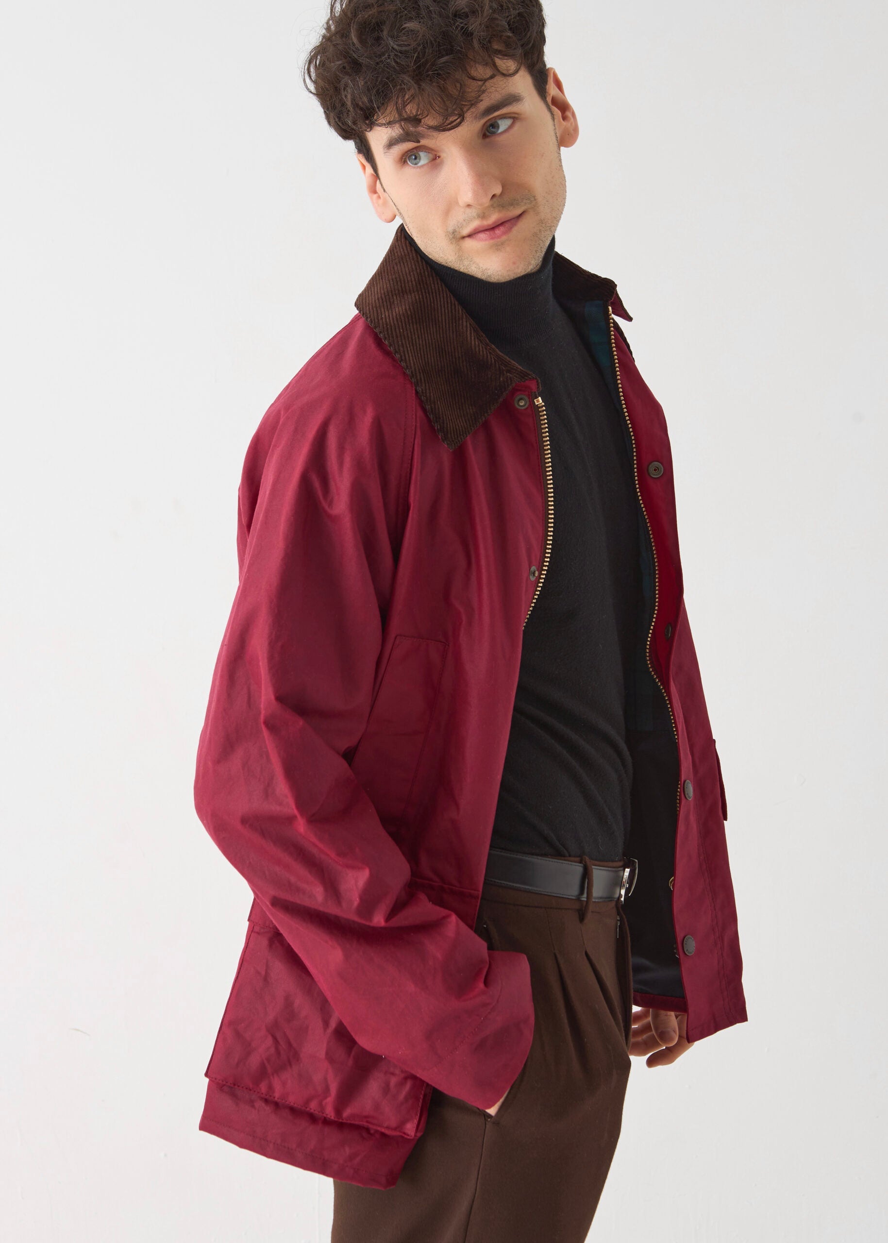 Men's Barn Wax Jacket — Red
