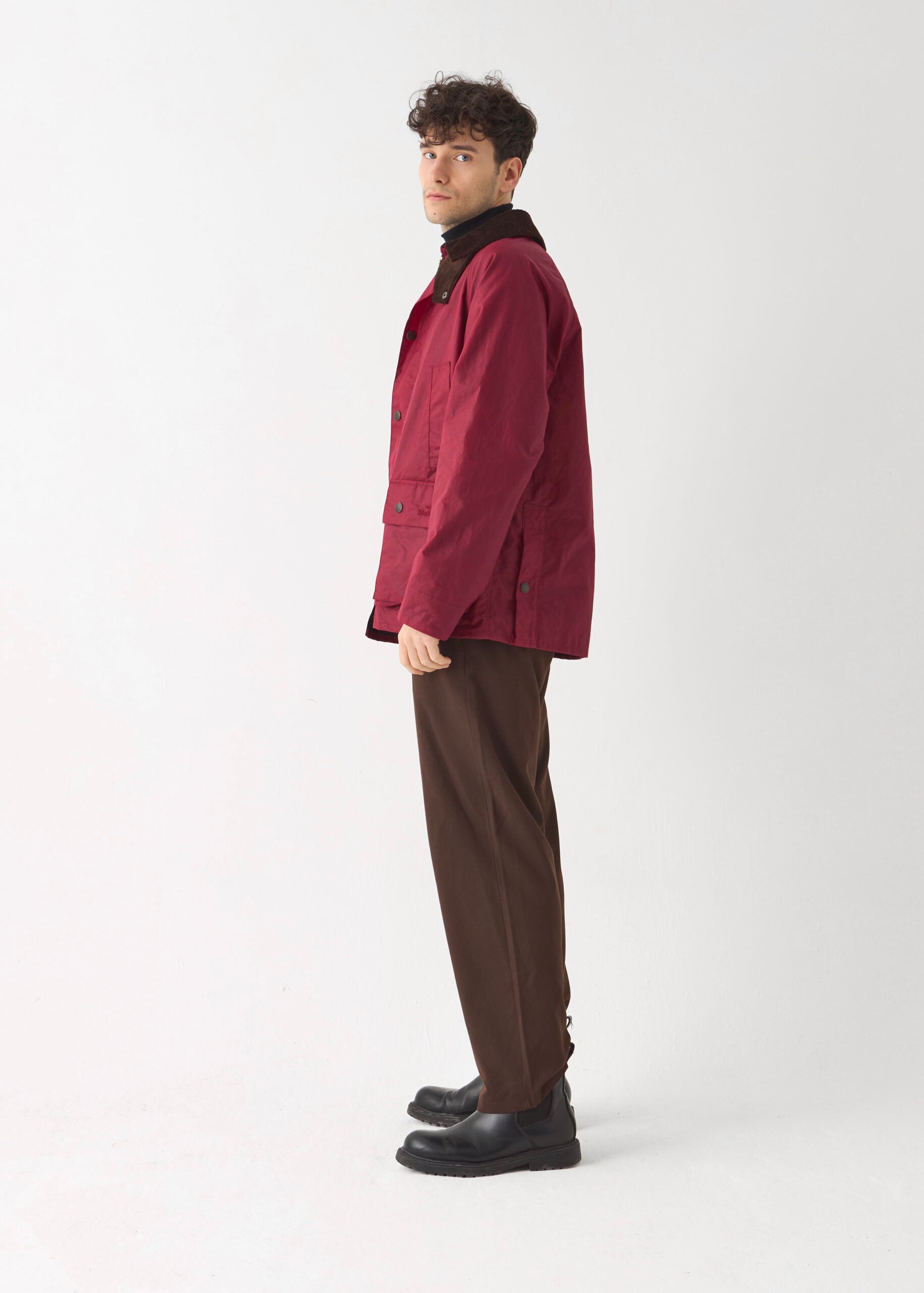 Men's Barn Wax Jacket — Red