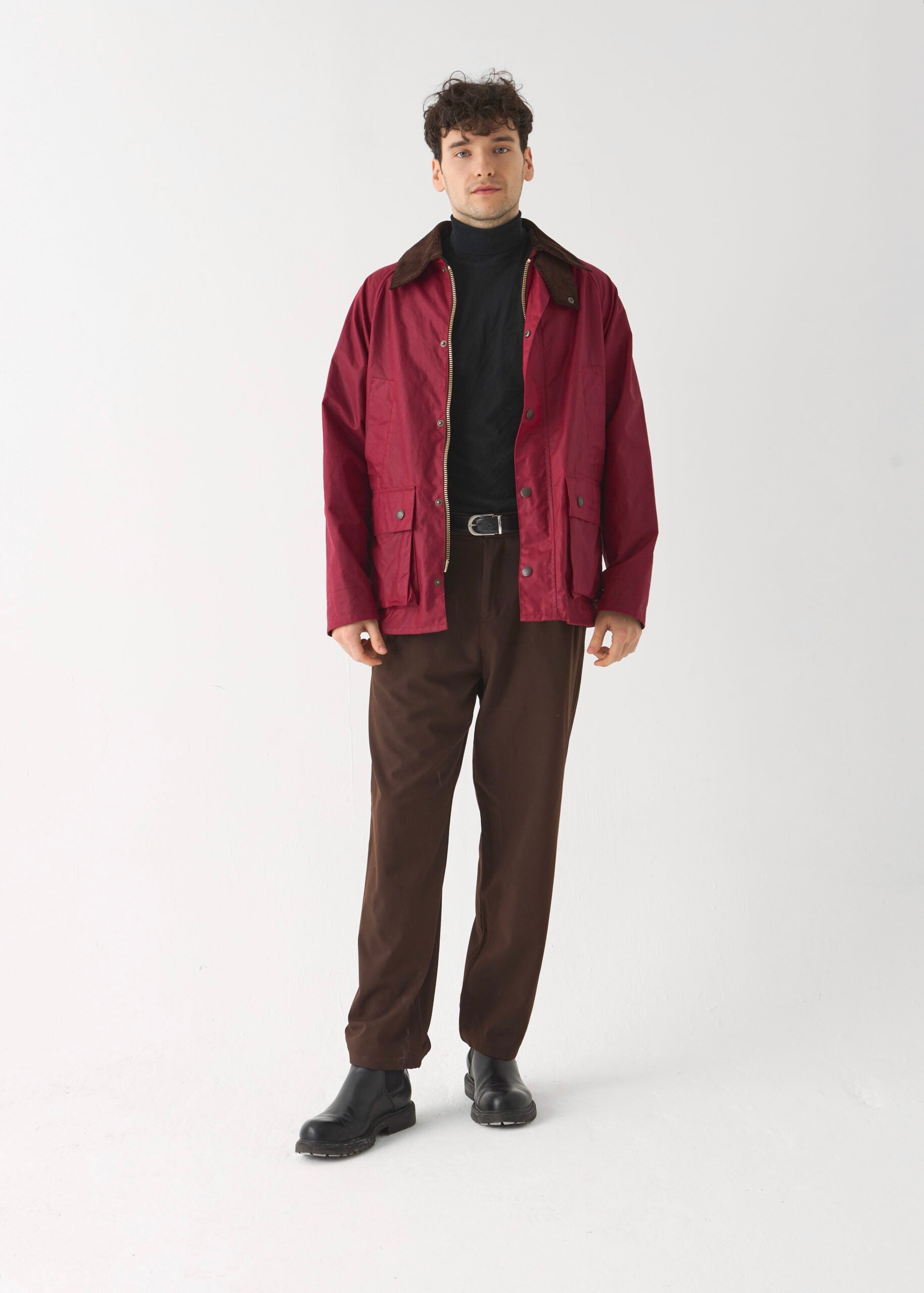 Men's Barn Wax Jacket — Red