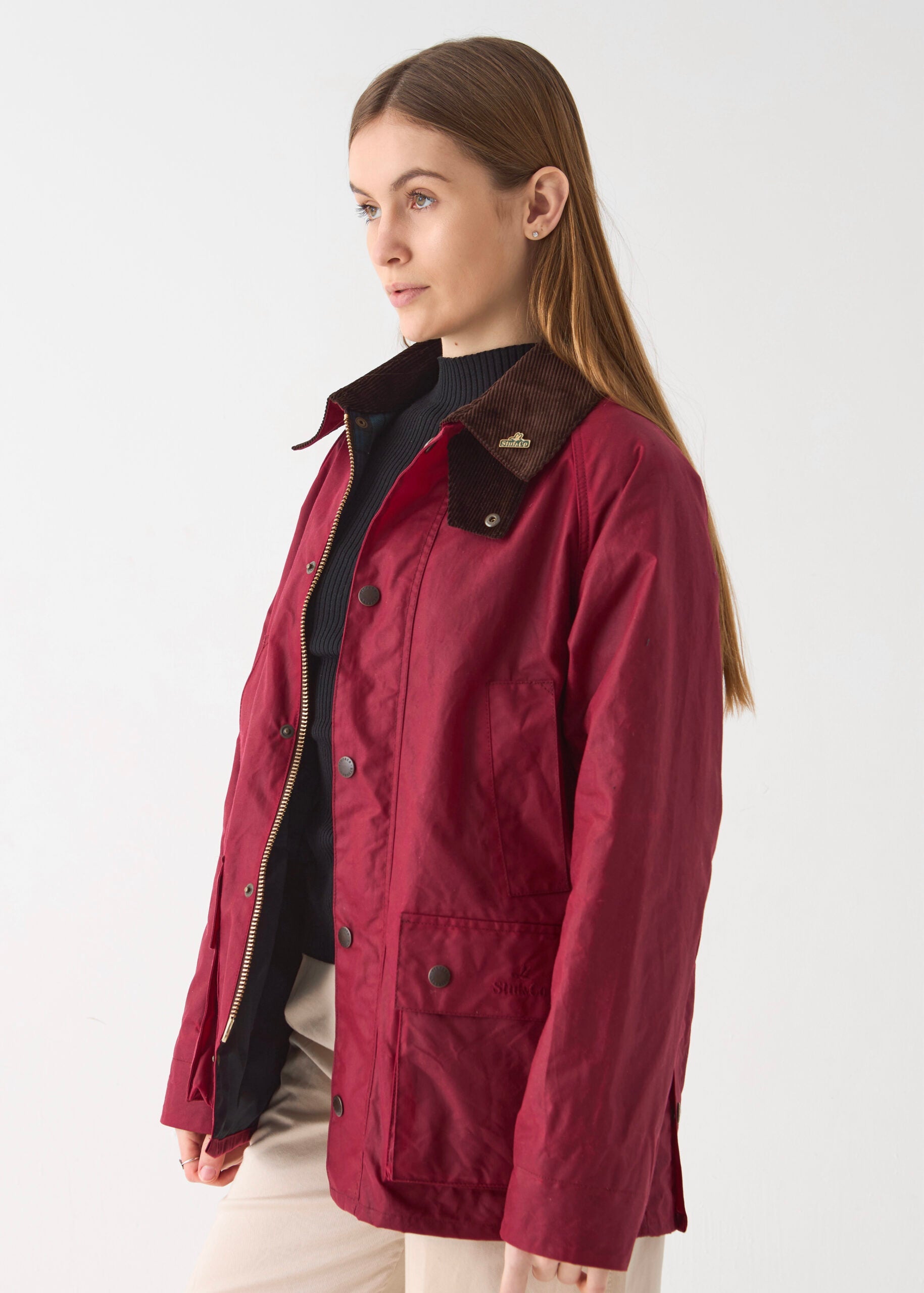 Women's Barn Wax Jacket — Red
