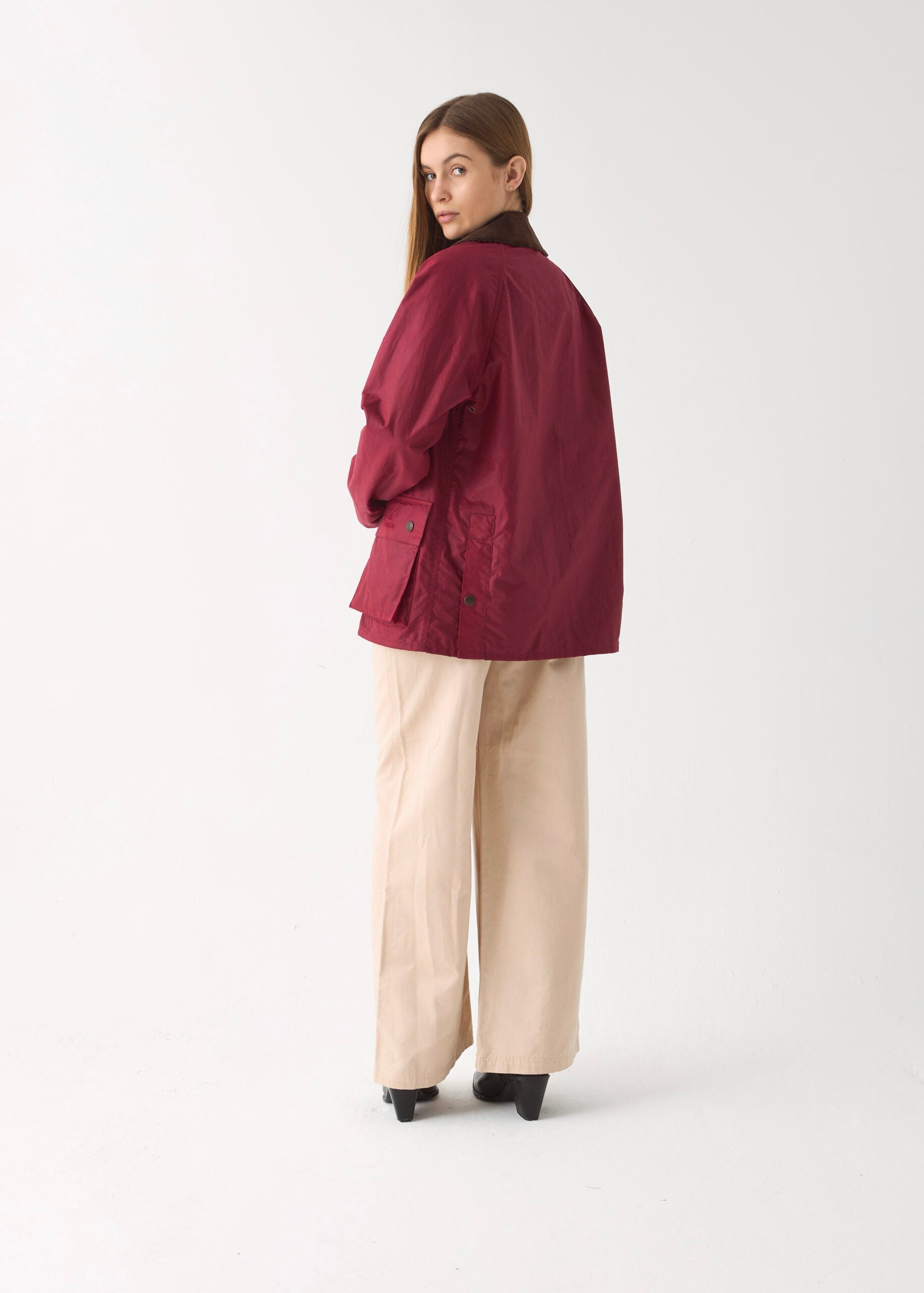 Women's Barn Wax Jacket — Red