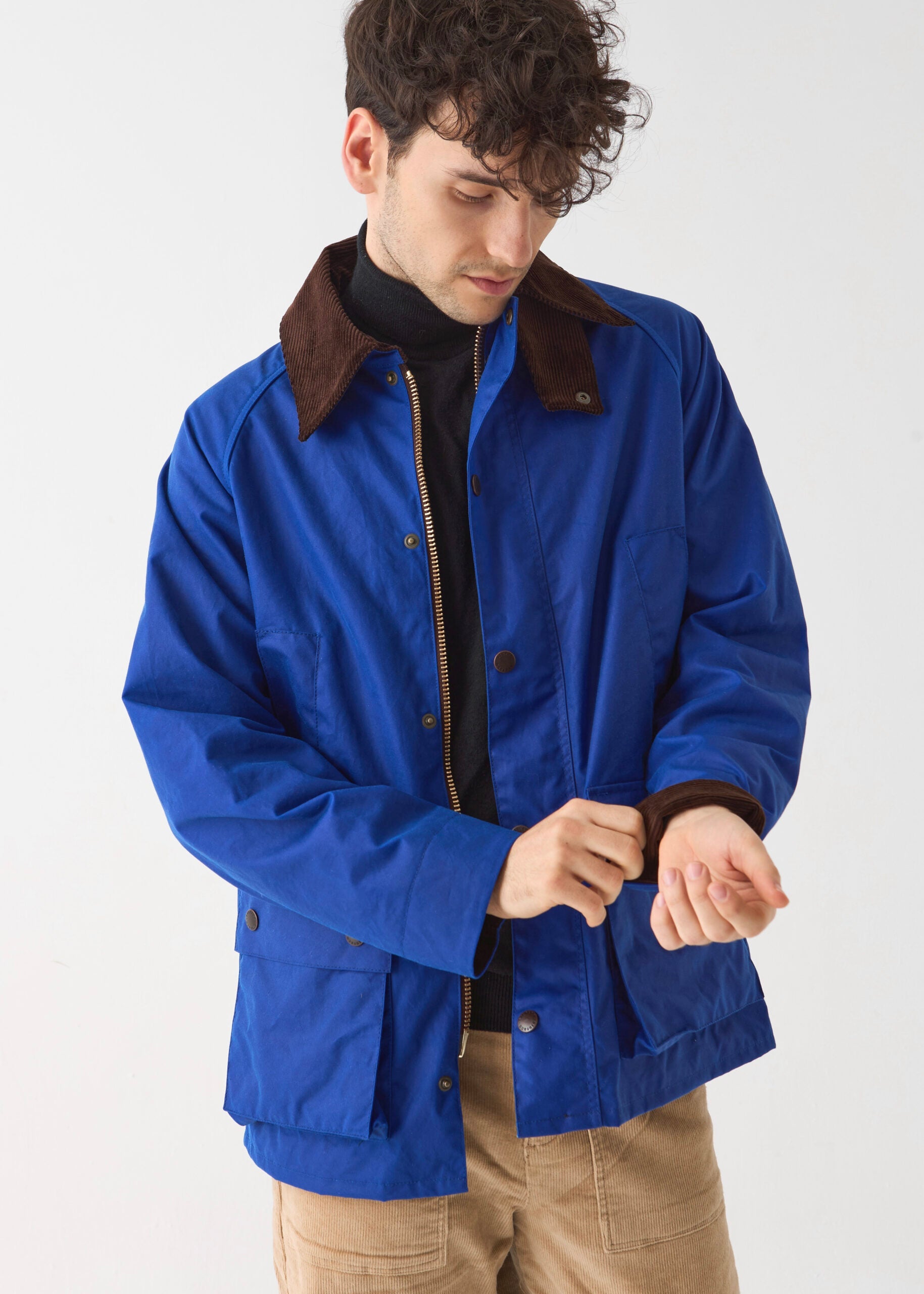 Men's Barn Wax Jacket — Aegean Blue