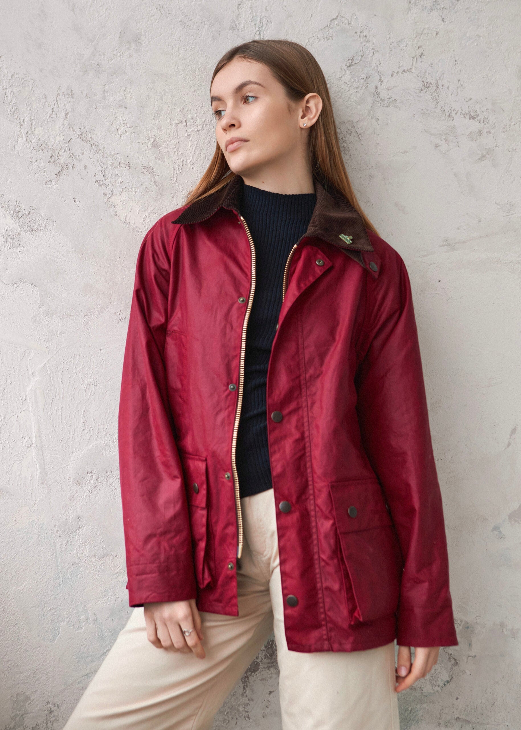 Women's Barn Wax Jacket — Red