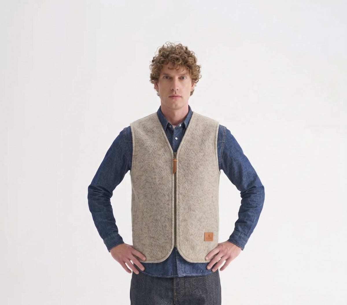 Stuf & Co Wool-Felt  Vest (Beige)