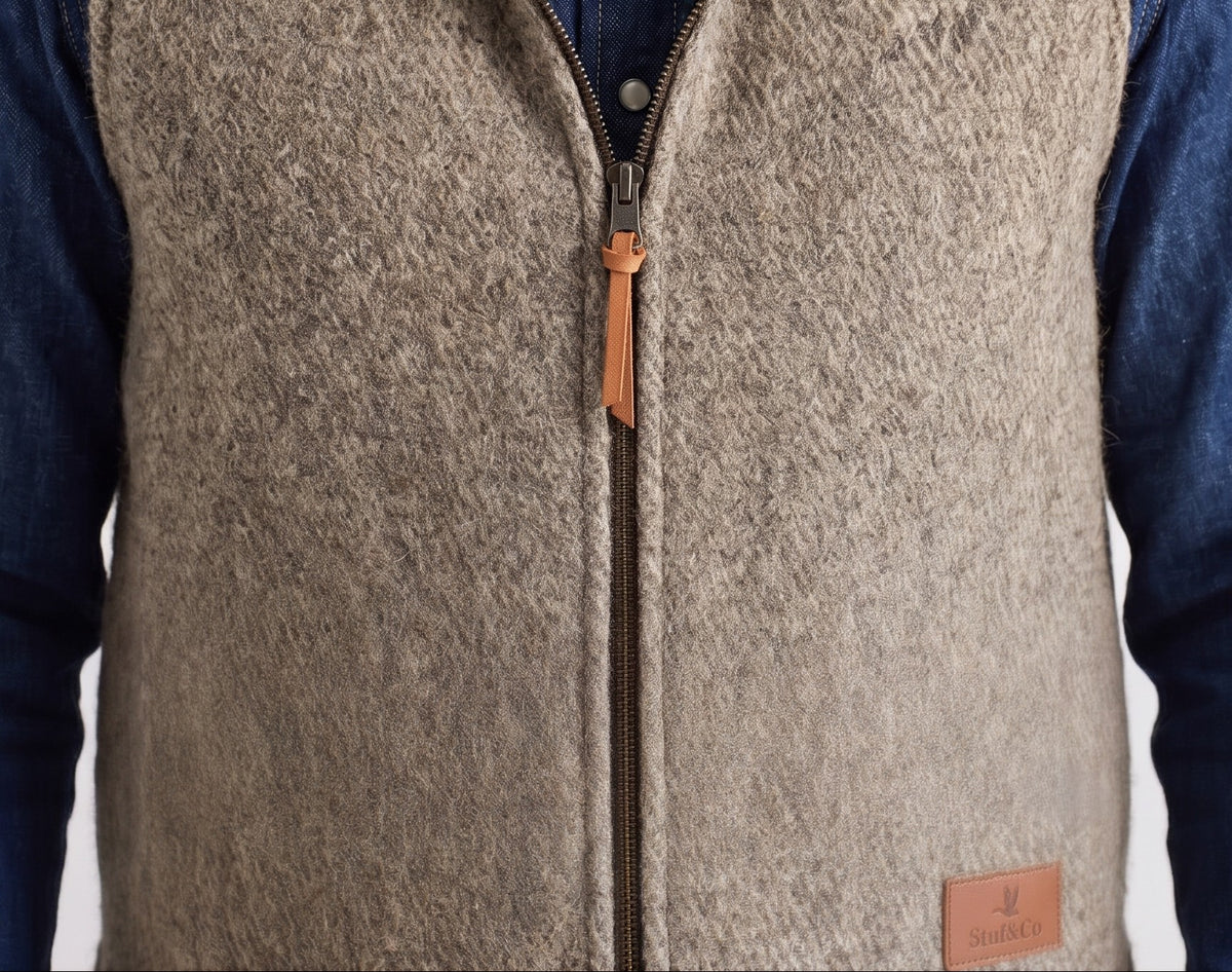 Stuf & Co Wool-Felt  Vest (Beige)