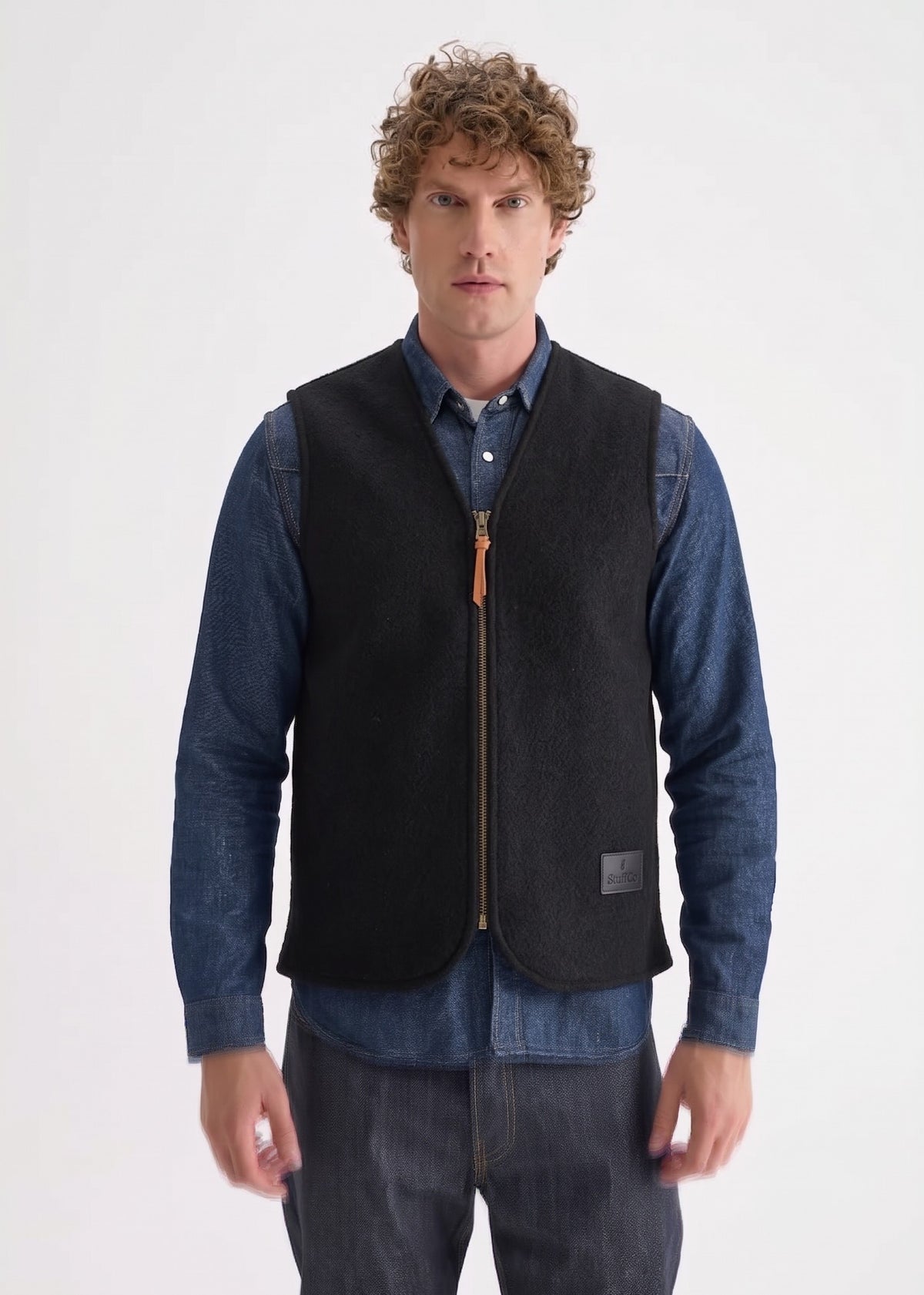 Stuf & Co Wool-Felt Vest (Black)